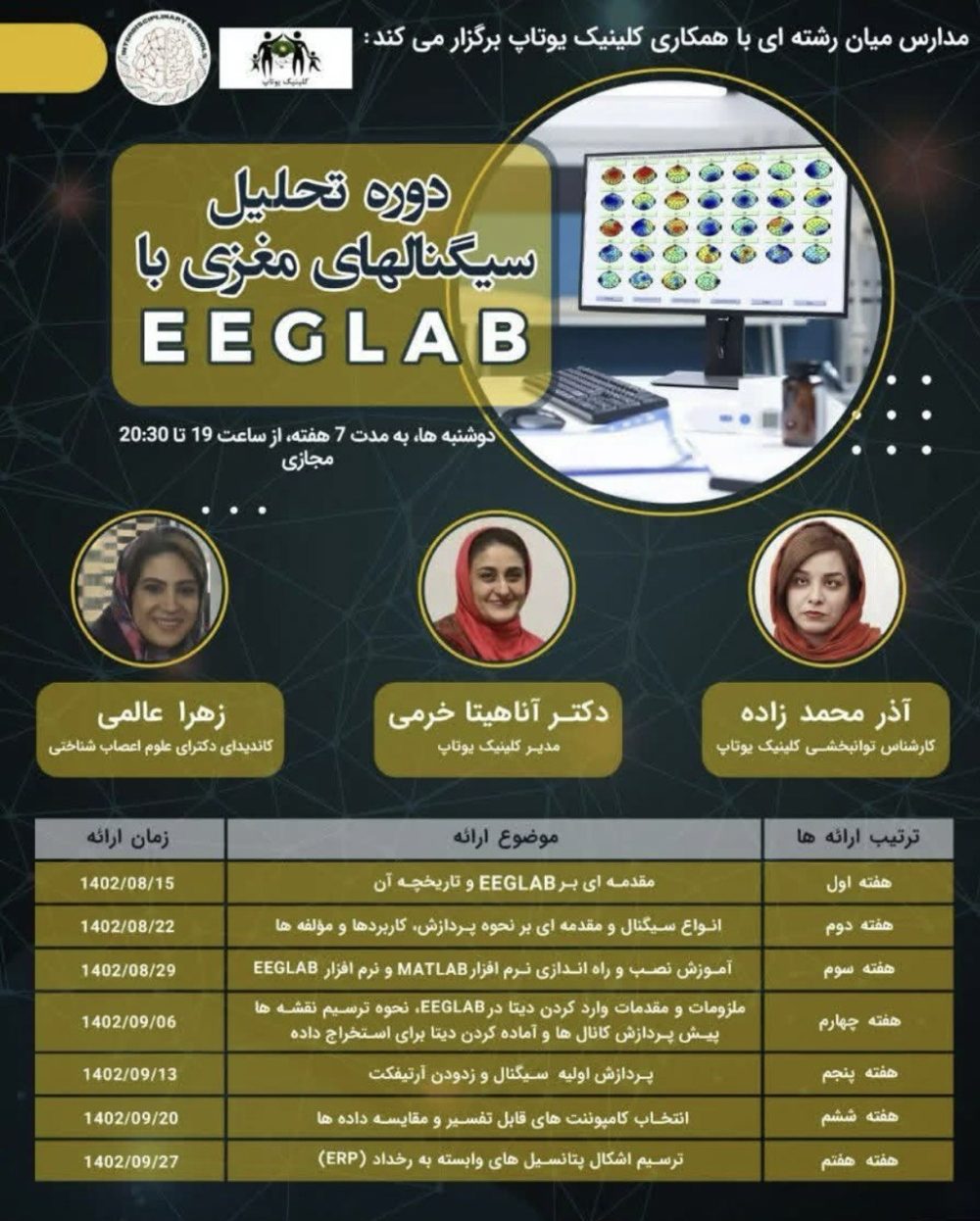 دوره تحلیل سیگنال های مغزی EEG